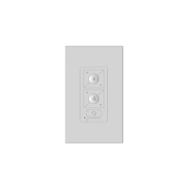 6-Speed RF Ceiling Fan Wall Control with Single Pole Wallplate in White for Modern Forms Smart Fans, Modern Forms, Mfr#: F-WC